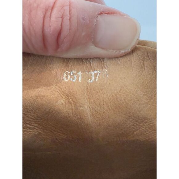 Antelope 651 Hi Side Cut Striped Heel Ankle Boot Leather Bootie Tan Boho 37/6.5 - Picture 14 of 16